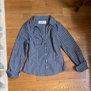 Hollister Blue Plaid Button Down Shirt
